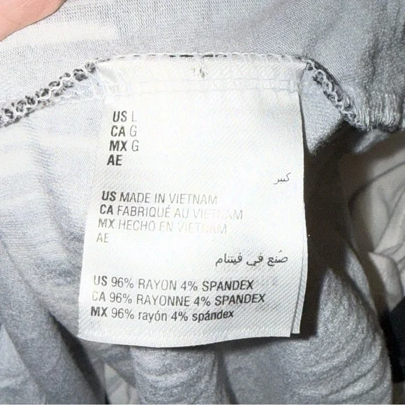 Alfani Black White Ombre Tee L Abstract Brushstroke Short Sleeve - Picture 6 of 8